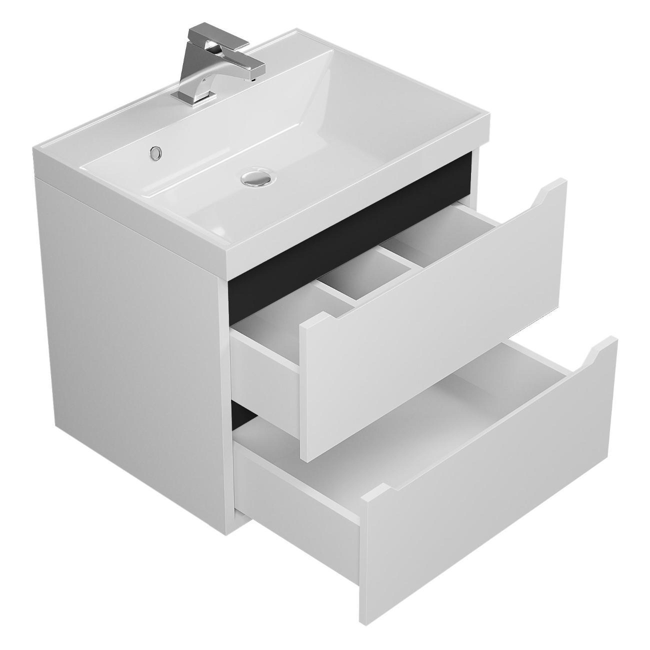 Тумба под раковину Uperwood Tanos 50 см белая с серым