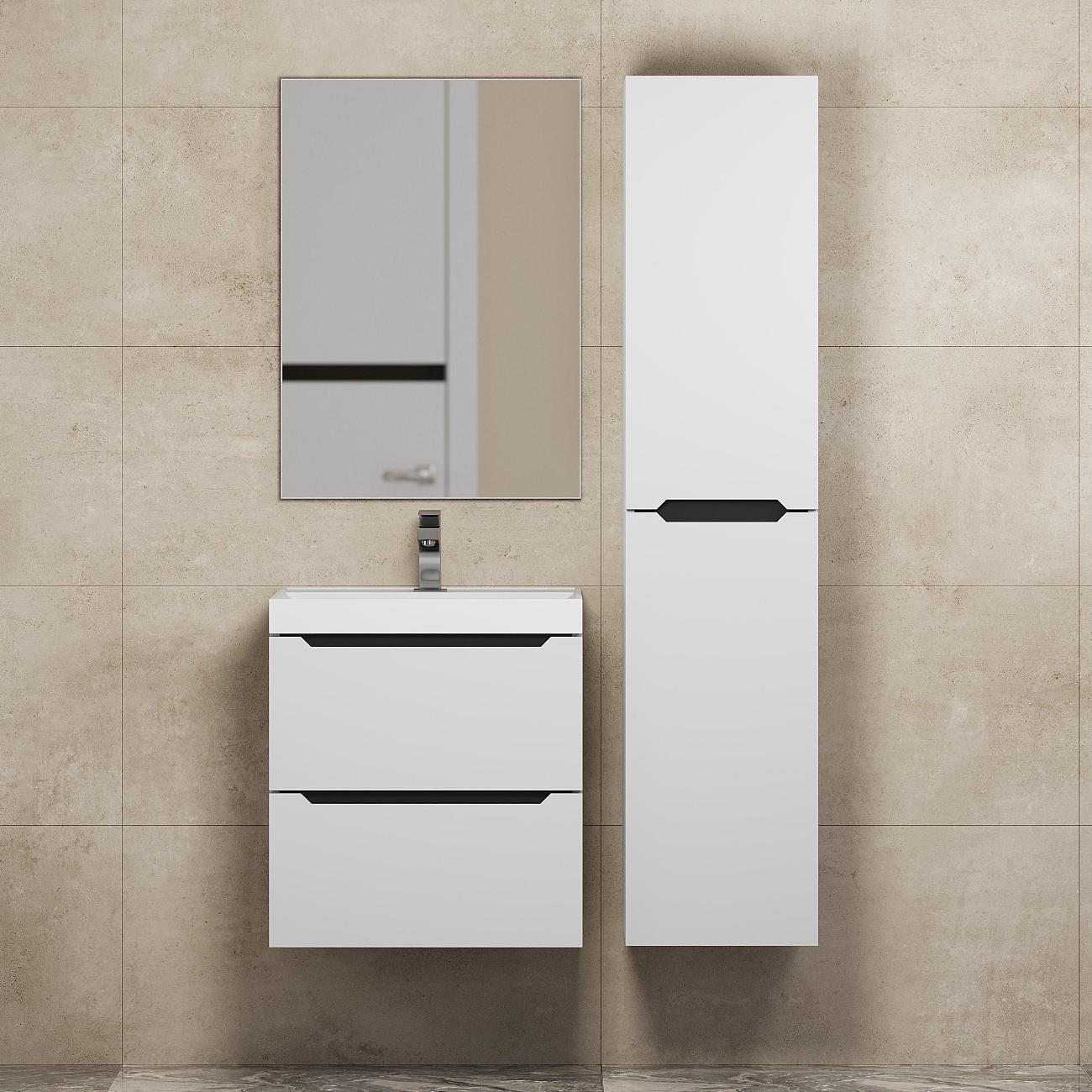 Тумба под раковину Uperwood Tanos 50 см белая с серым