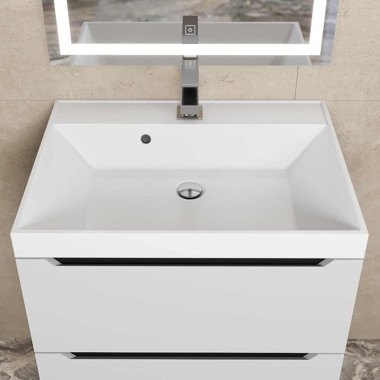 Тумба под раковину Uperwood Tanos 60 см белая с серым