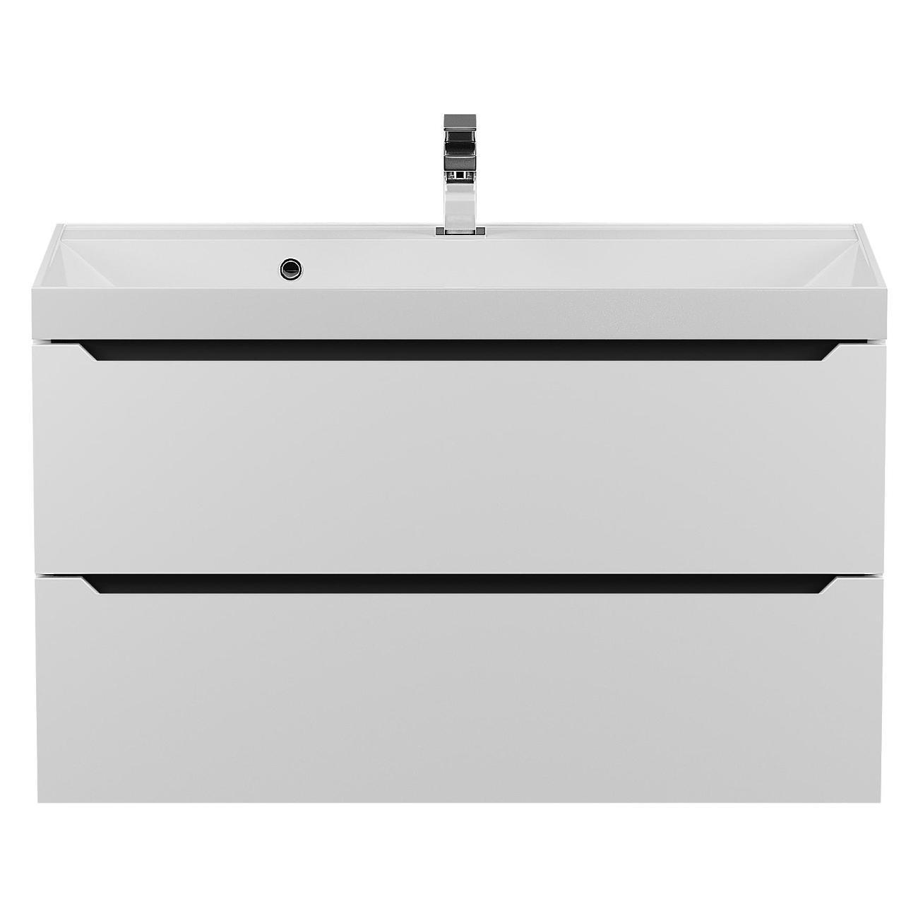 Тумба под раковину Uperwood Tanos 80 см белая с серым