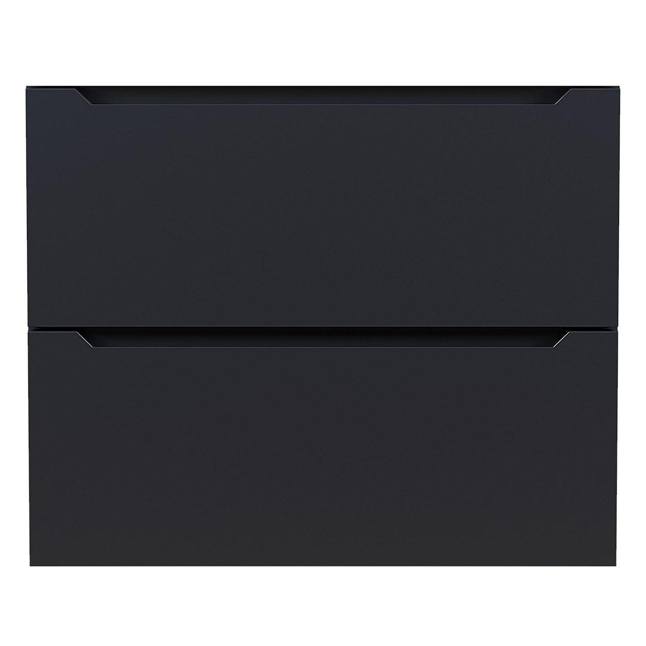 Тумба под раковину Uperwood для ванной 60 см, подвесная, черная матовая фото