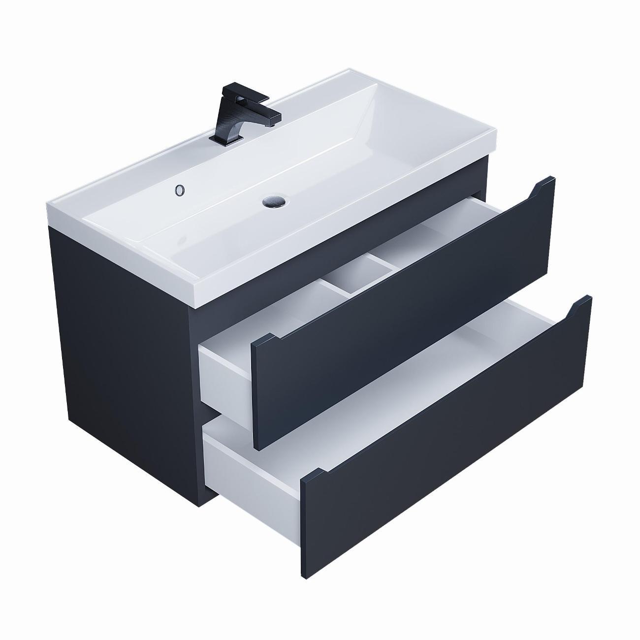 Тумба под раковину Uperwood Tanos 90 см черная