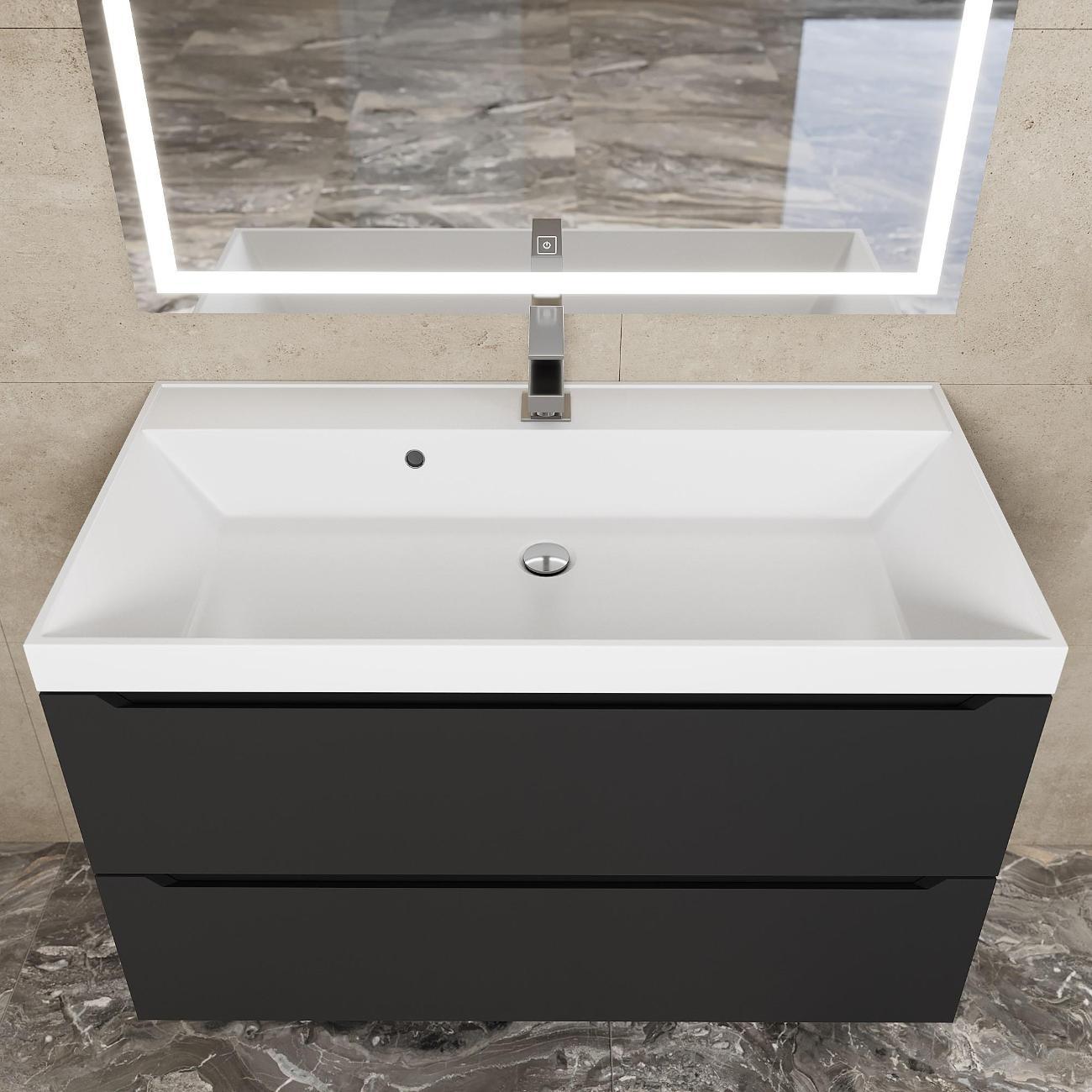 Тумба под раковину Uperwood Tanos 90 см черная