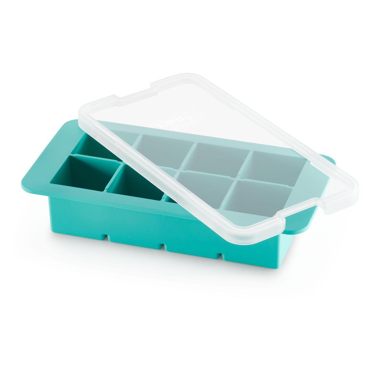 Форма для льда Lekue с крышкой "Кубы XL" 8 ячеек