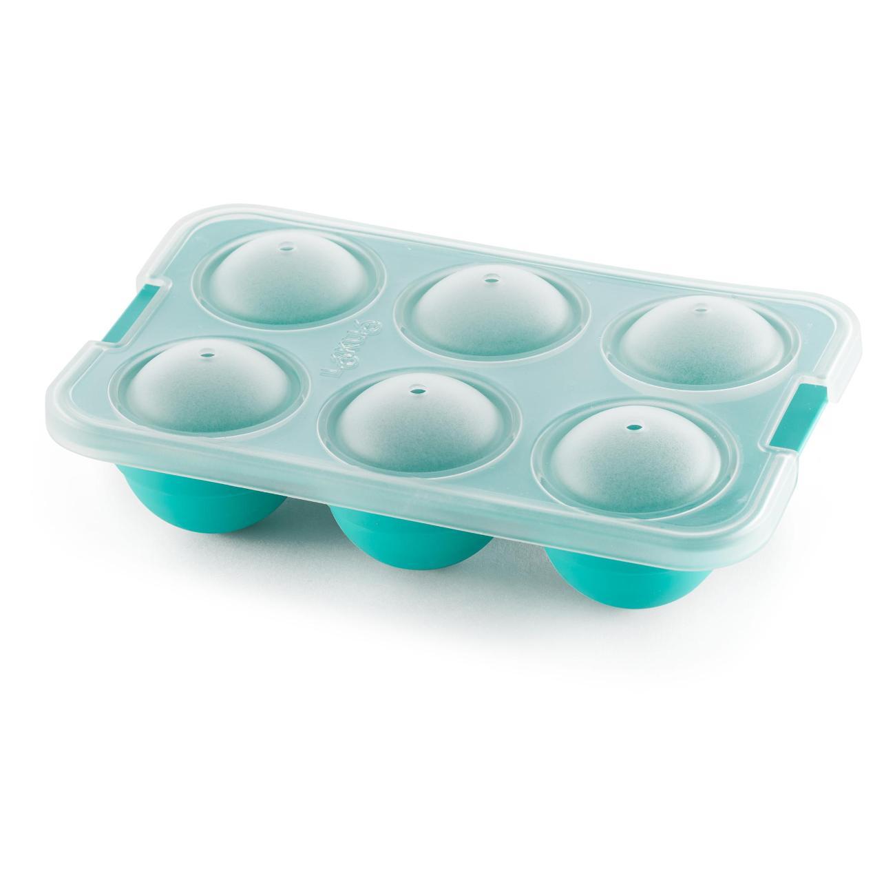 Форма для льда Lekue с крышкой "Сферы XL" 6 ячеек