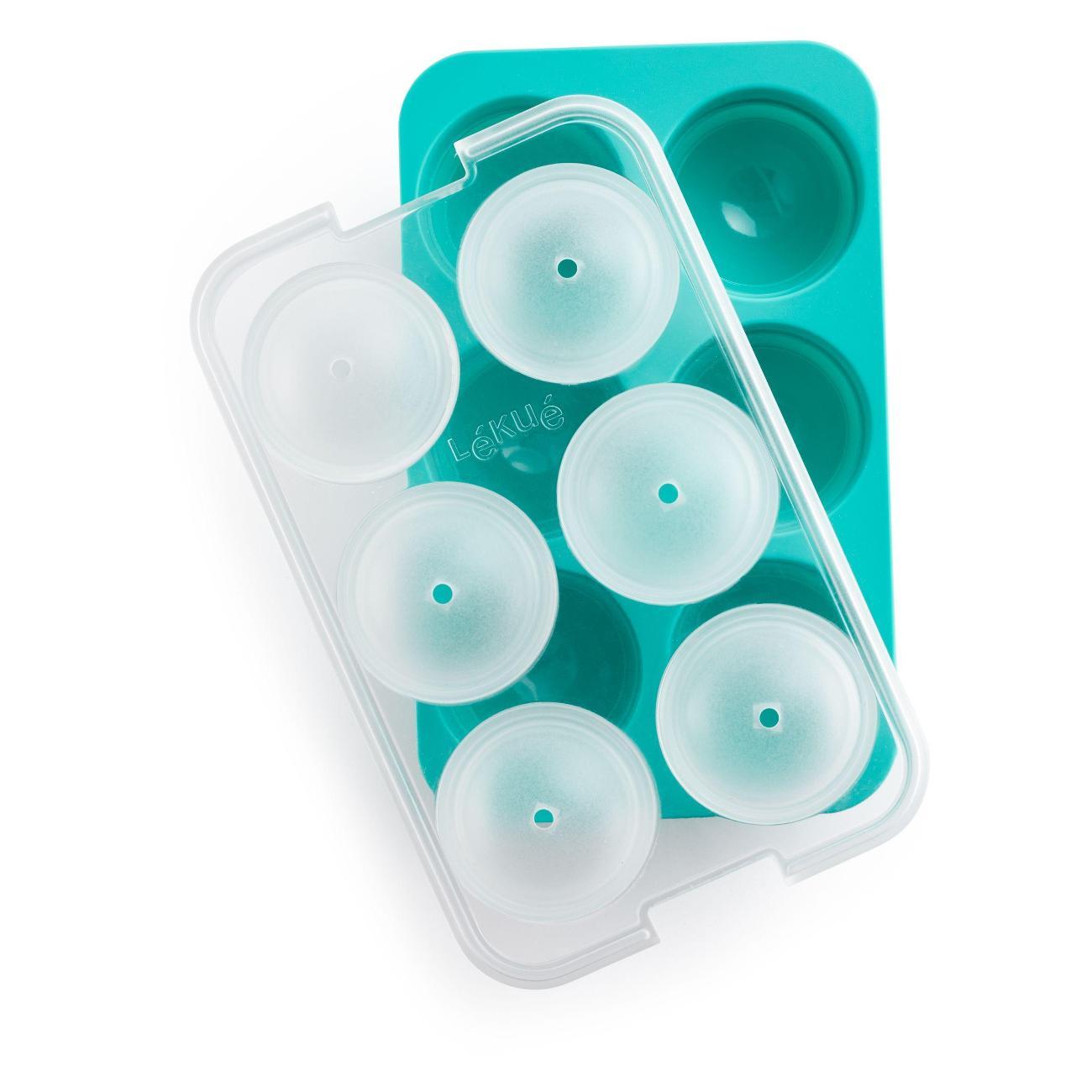 Форма для льда Lekue с крышкой "Сферы XL" 6 ячеек