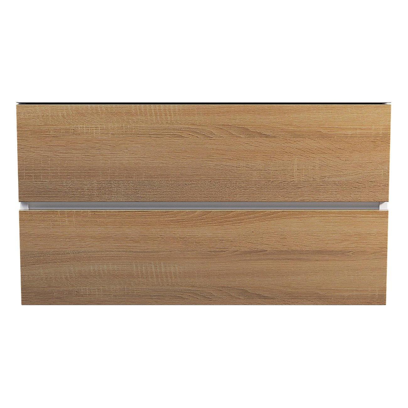 Тумба под раковину Uperwood Barsa 100 см, подвесная, белая/дуб сонома