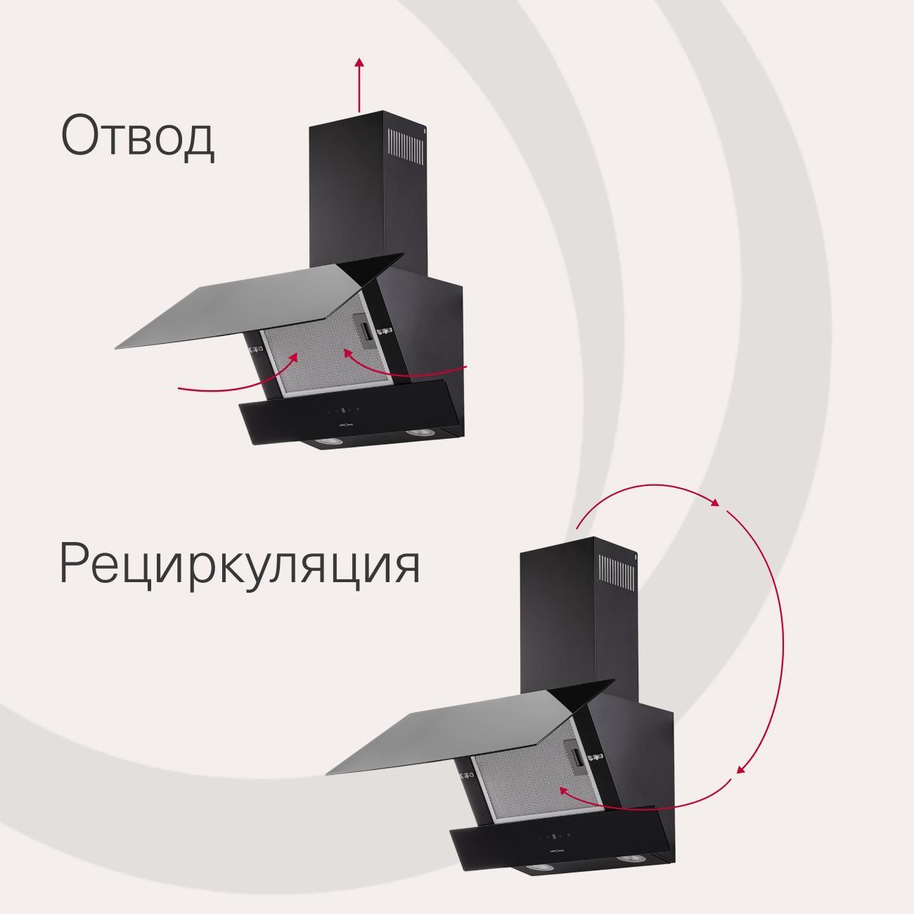 Вытяжка Krona Alva 600 Black S