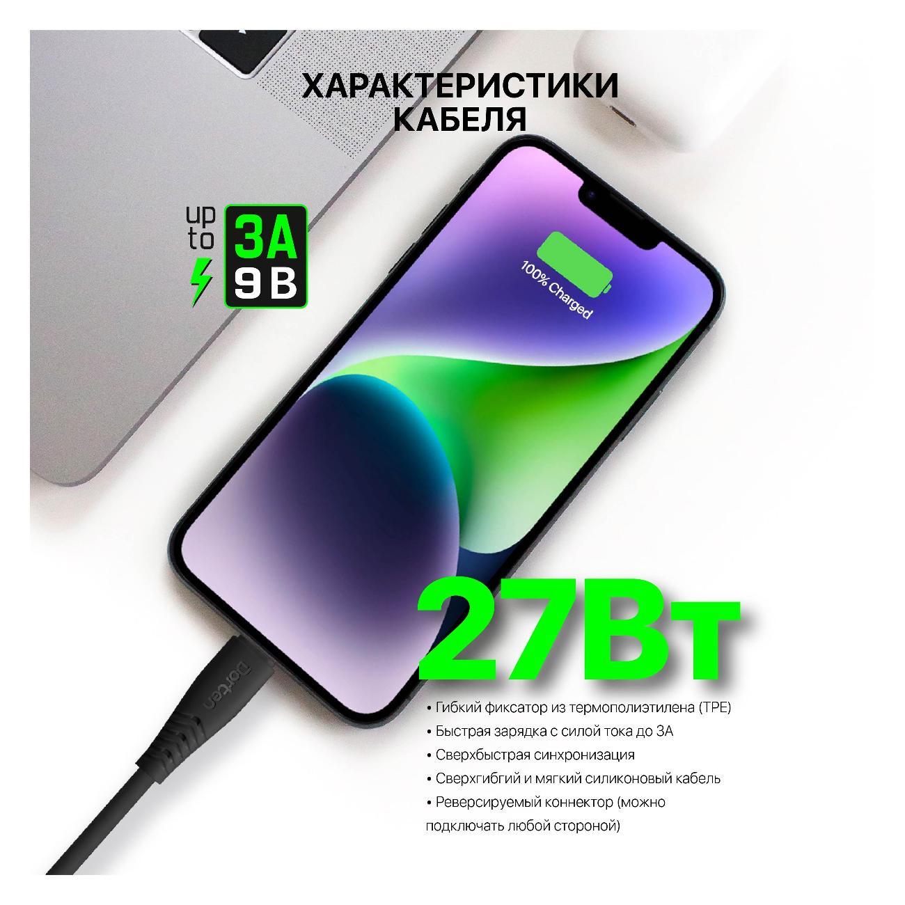 Сетевое зарядное устройство Dorten 2USB 20W+USB-C to Lightning DN206603