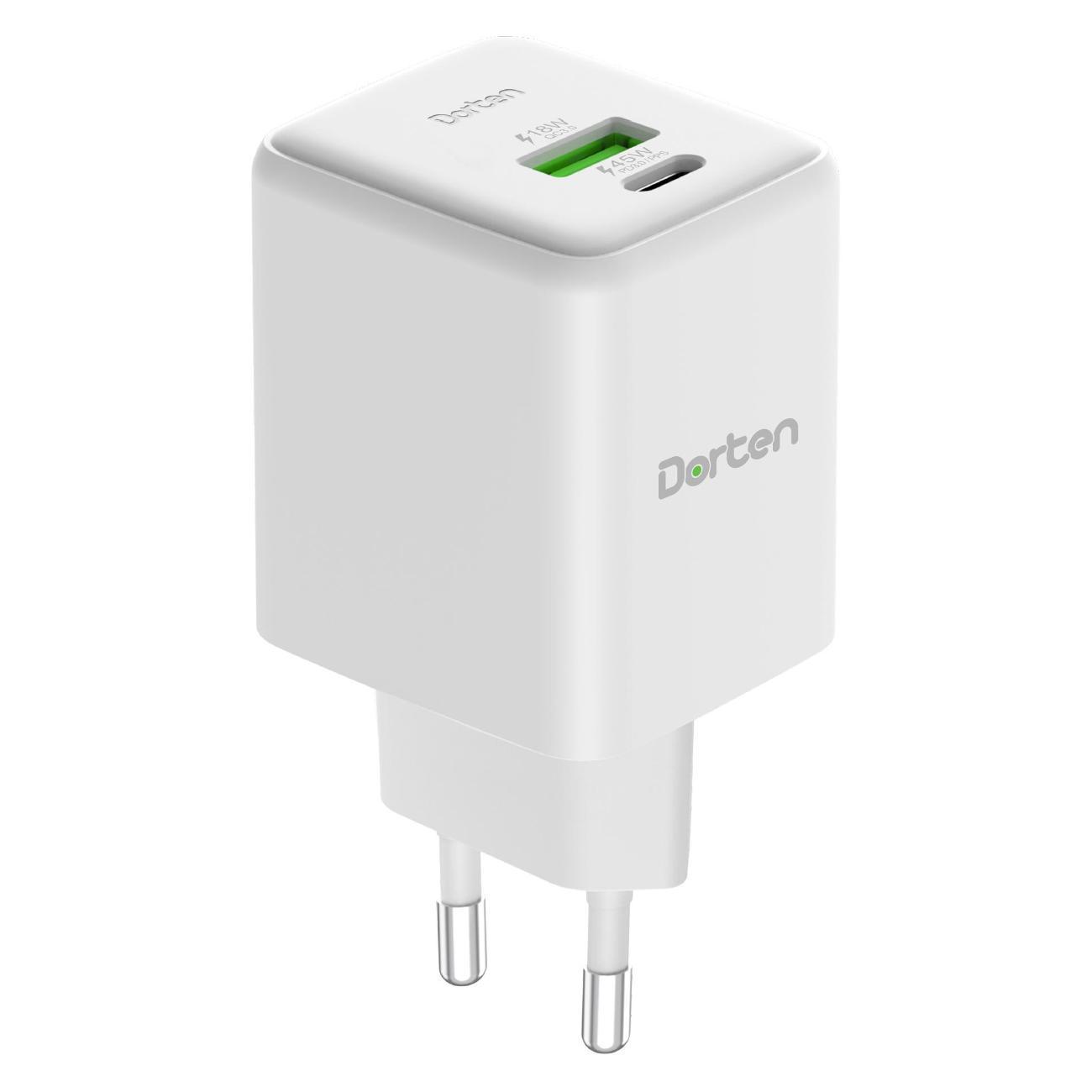 Сетевое зарядное устройство Dorten 2USB 45W GaN PD3.0+QC3.0 DN207200