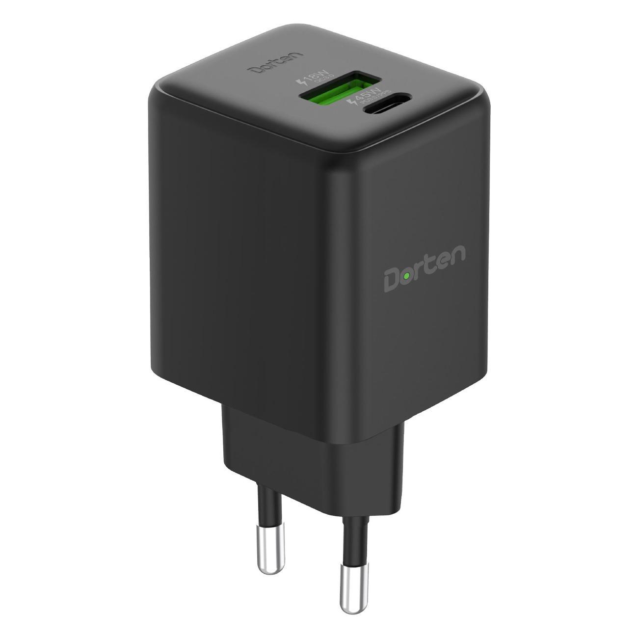Сетевое зарядное устройство Dorten 2USB 45W GaN PD3.0+QC3.0 DN207201