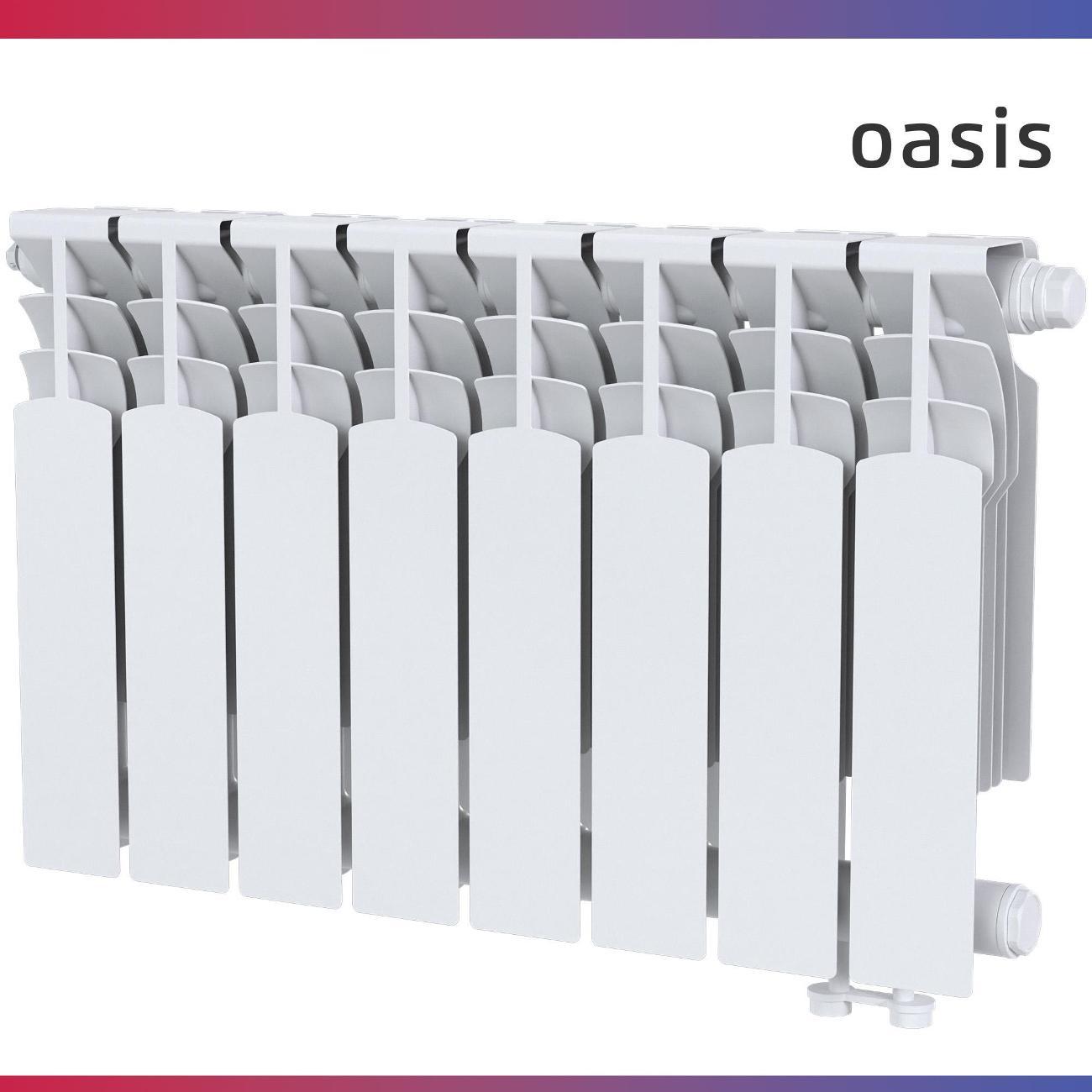Биметаллический радиатор Oasis Heat 350/90/8 фото