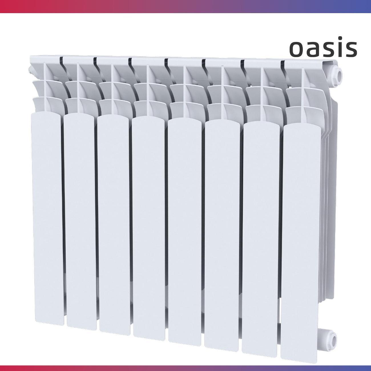Биметаллический радиатор Oasis Heat 500/100/8 фото