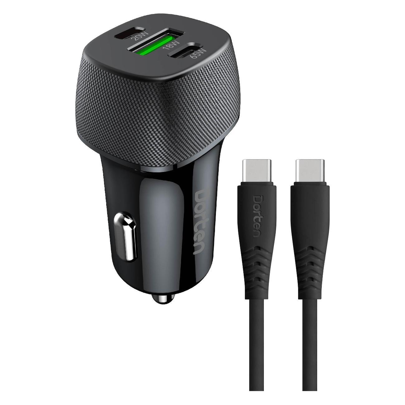 Автомобильное зарядное устройство Dorten 3 USB 103W Car+USB-C 60W/PD