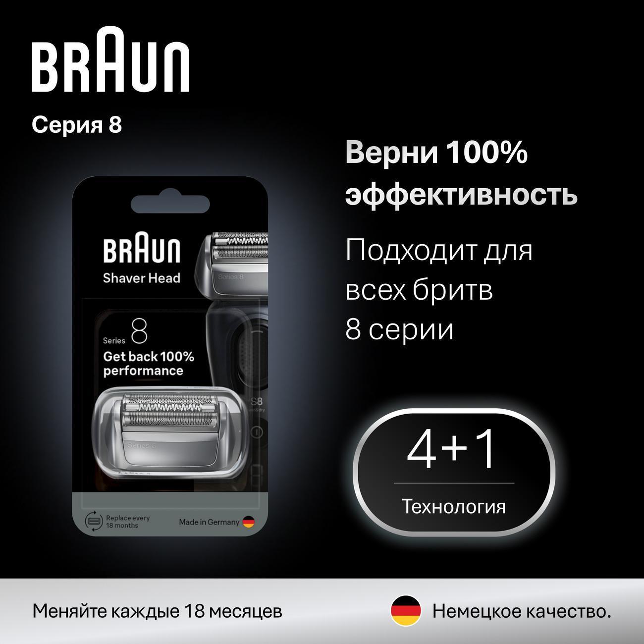 Сетка и режущий блок для электробритвы Braun 83M Grey