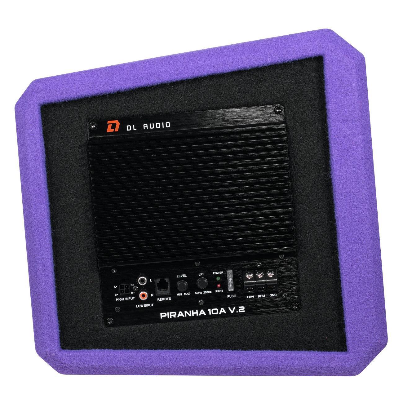 Автомобильный сабвуфер активный DL Audio Piranha 10A V.2 пурпурный