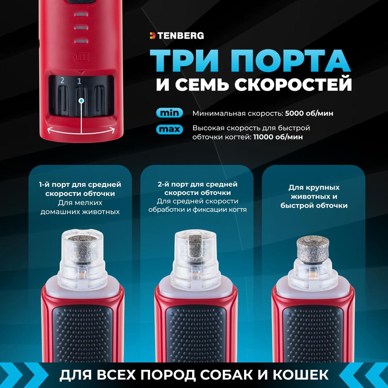 Электрическая пилка-когтерез TENBERG AXIOM красный