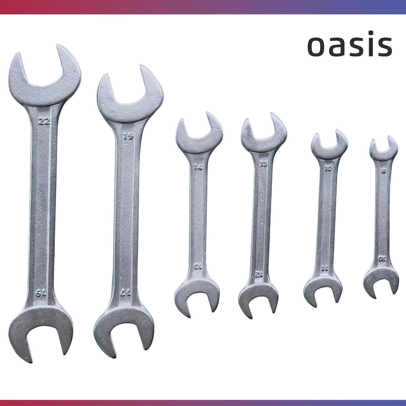 Набор ручного инструмента OASIS ECO рожковых 6 шт. в холдере белый цинк