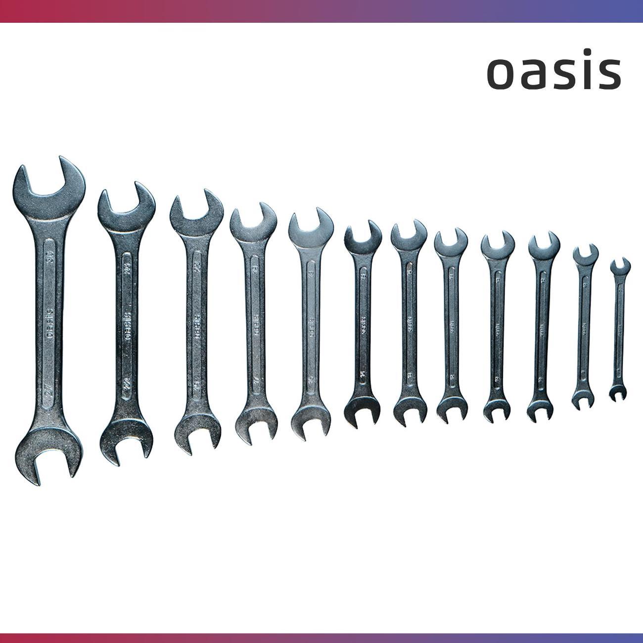 Набор ручного инструмента Oasis рожковых 12 шт. в холдере матовый хром