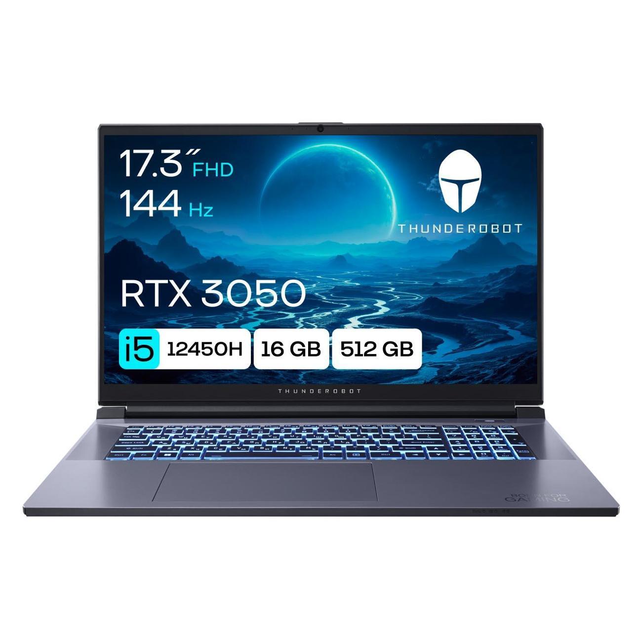 Ноутбук игровой Thunderobot 911 Plus SD/17.3"/Core i5-12450H/16/512ГБ RTX 3050 без ОС серый метиллик