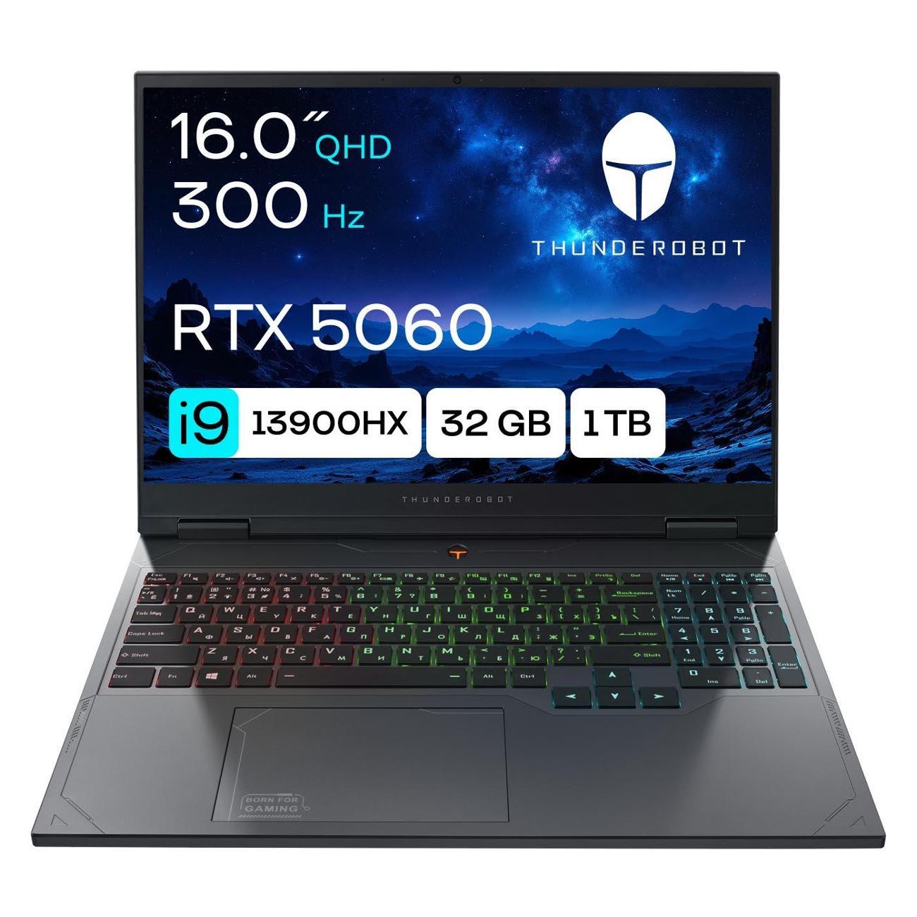Ноутбук игровой Thunderobot 16 G2 Pro/16"/Core i9-13900HX/32/1ТБ RTX 5060 без ОС серый