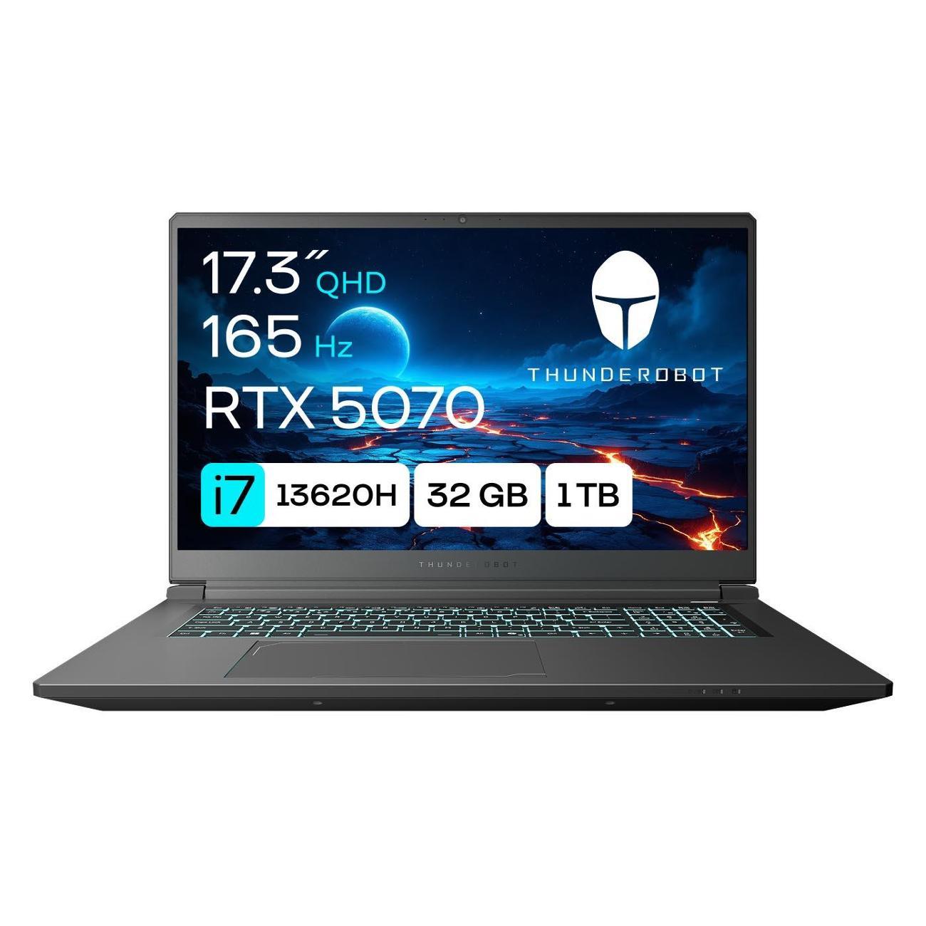 Ноутбук игровой Thunderobot Range 17 G2 Max/17.3"/Core i7-13620H/32/1ТБ RTX 5070 без ОС черный