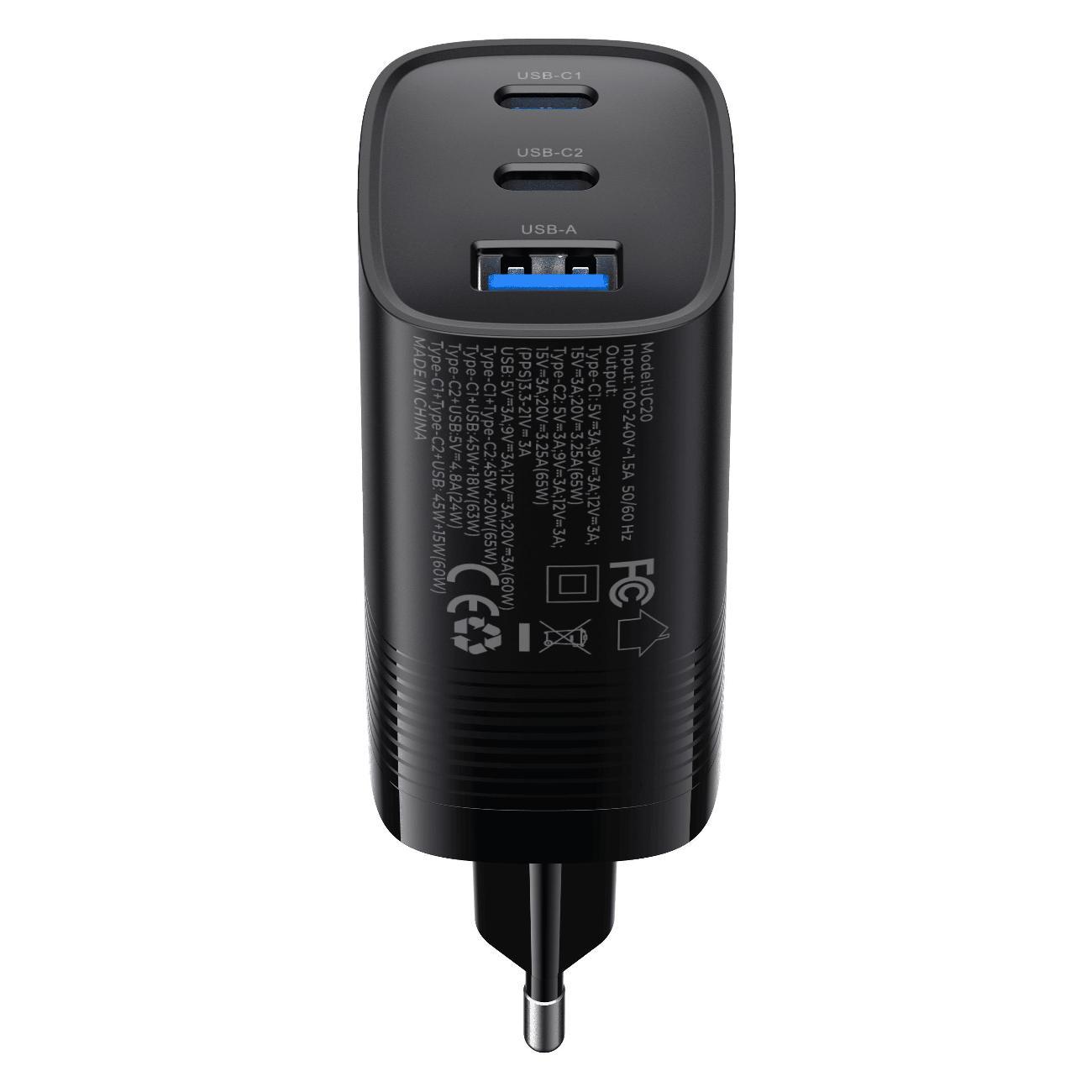 Сетевое зарядное устройство для быстрой зарядки Type-C Havit HAV-UC20BK