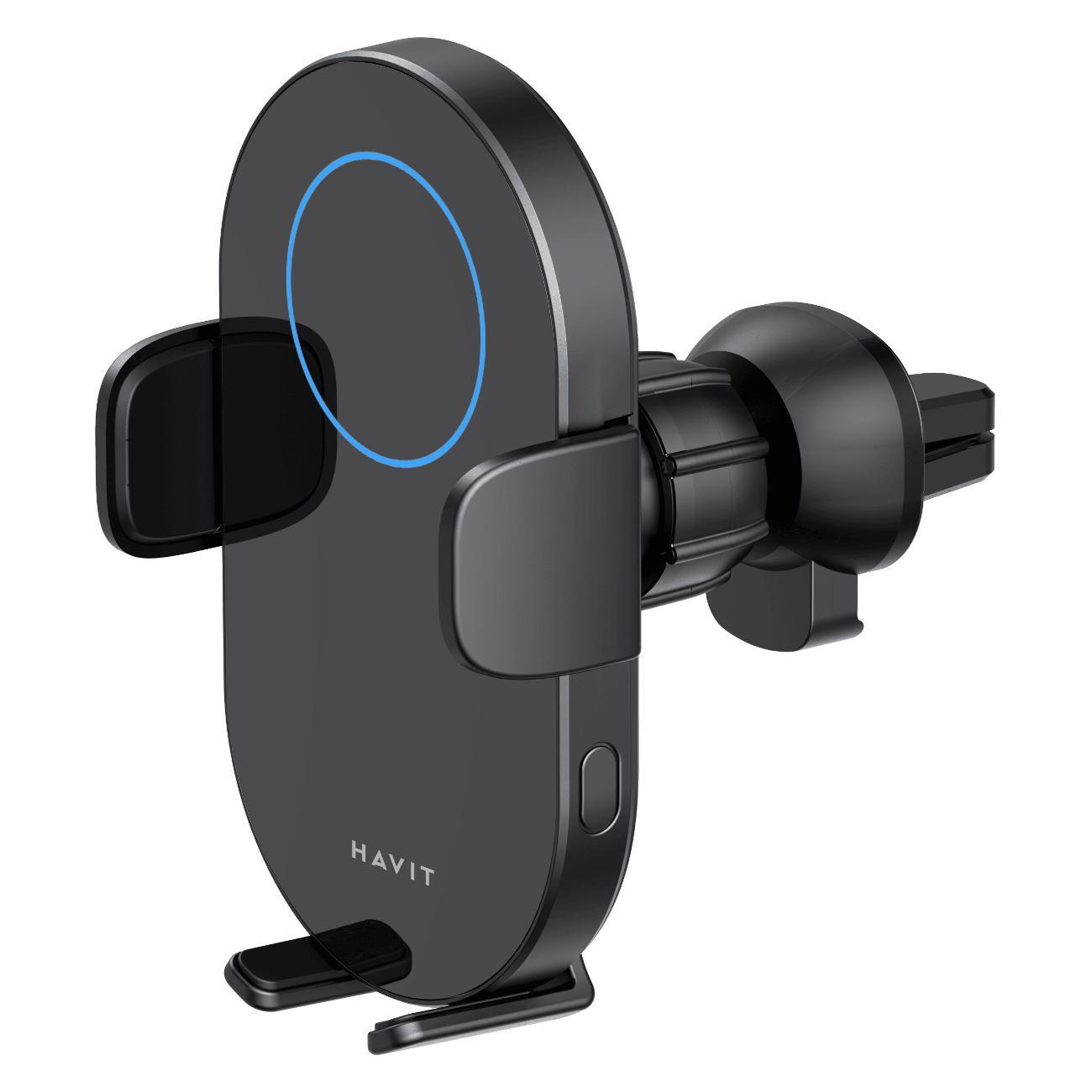 Держатель автомобильный для смартфонов с беспроводной зарядкой Havit HAV-W3018BK