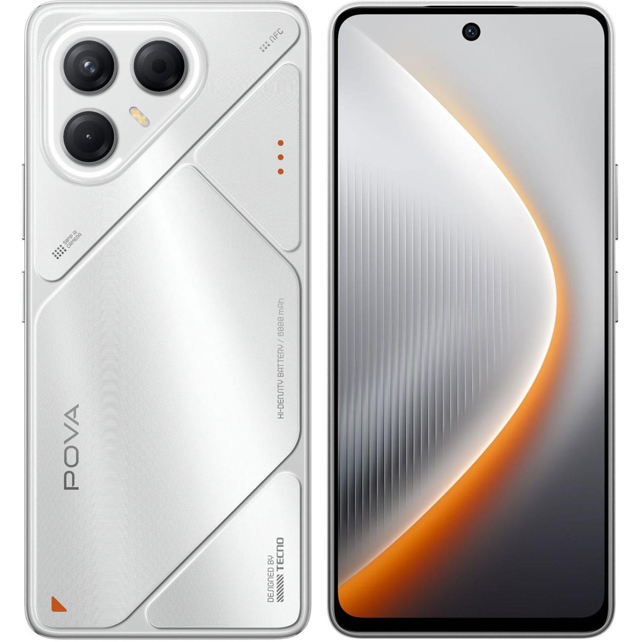 Смартфон Tecno POVA 7 5G 8/256GB серебристый фото