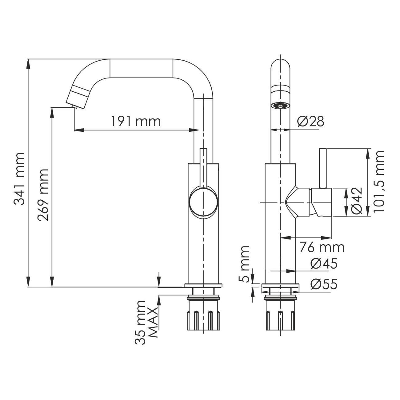 Смеситель Wasserkraft A8587 Gold