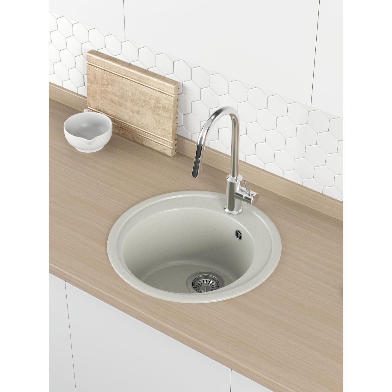 Мойка кухонная Nova 51К белый