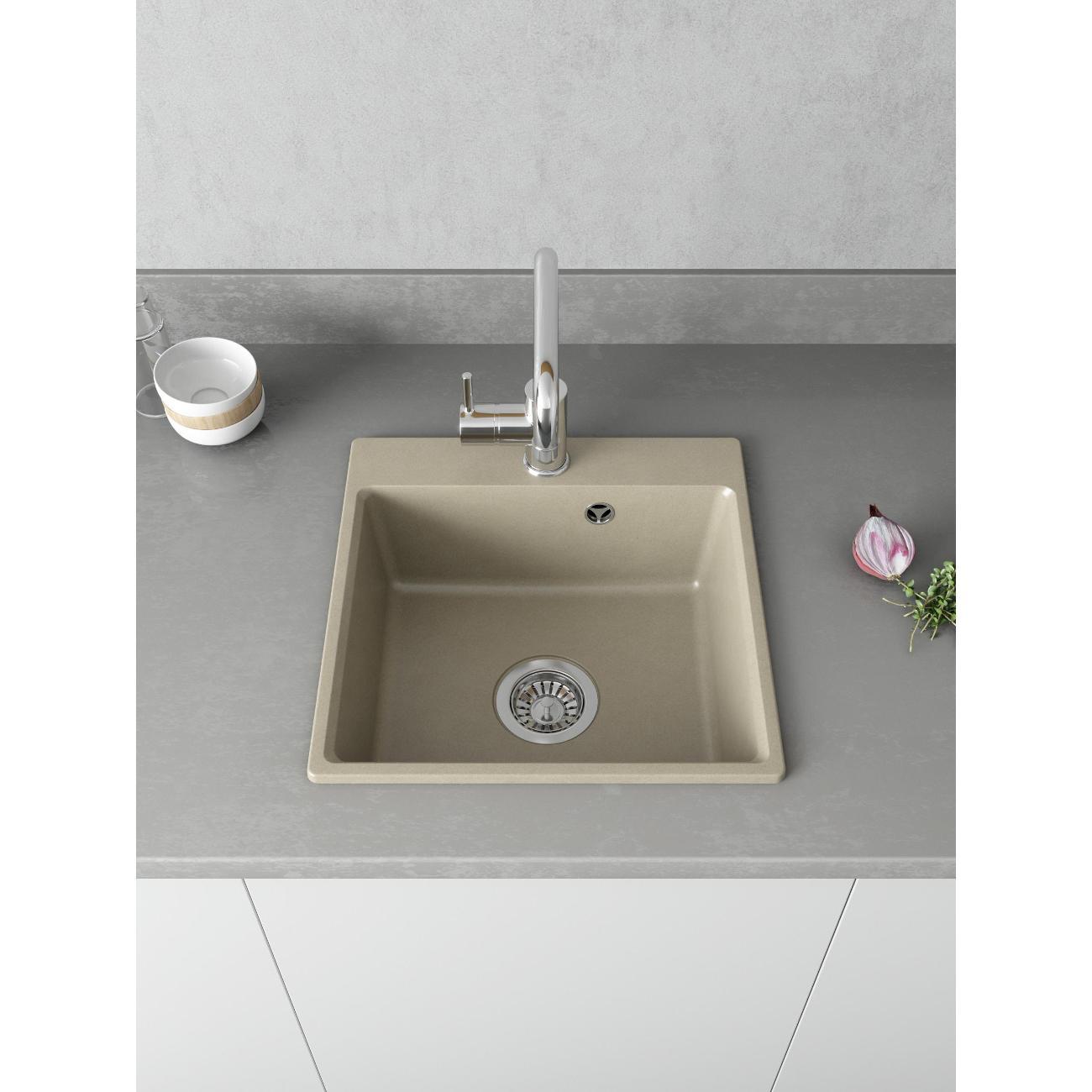 Мойка кухонная Nova 44-44 бежевый