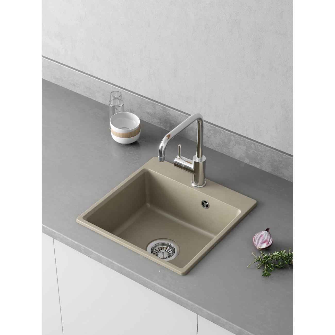 Мойка кухонная Nova 44-44 бежевый