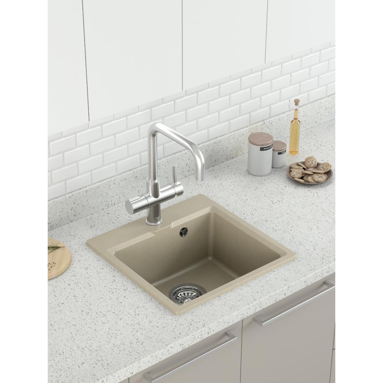 Мойка кухонная Nova 45-45 бежевый