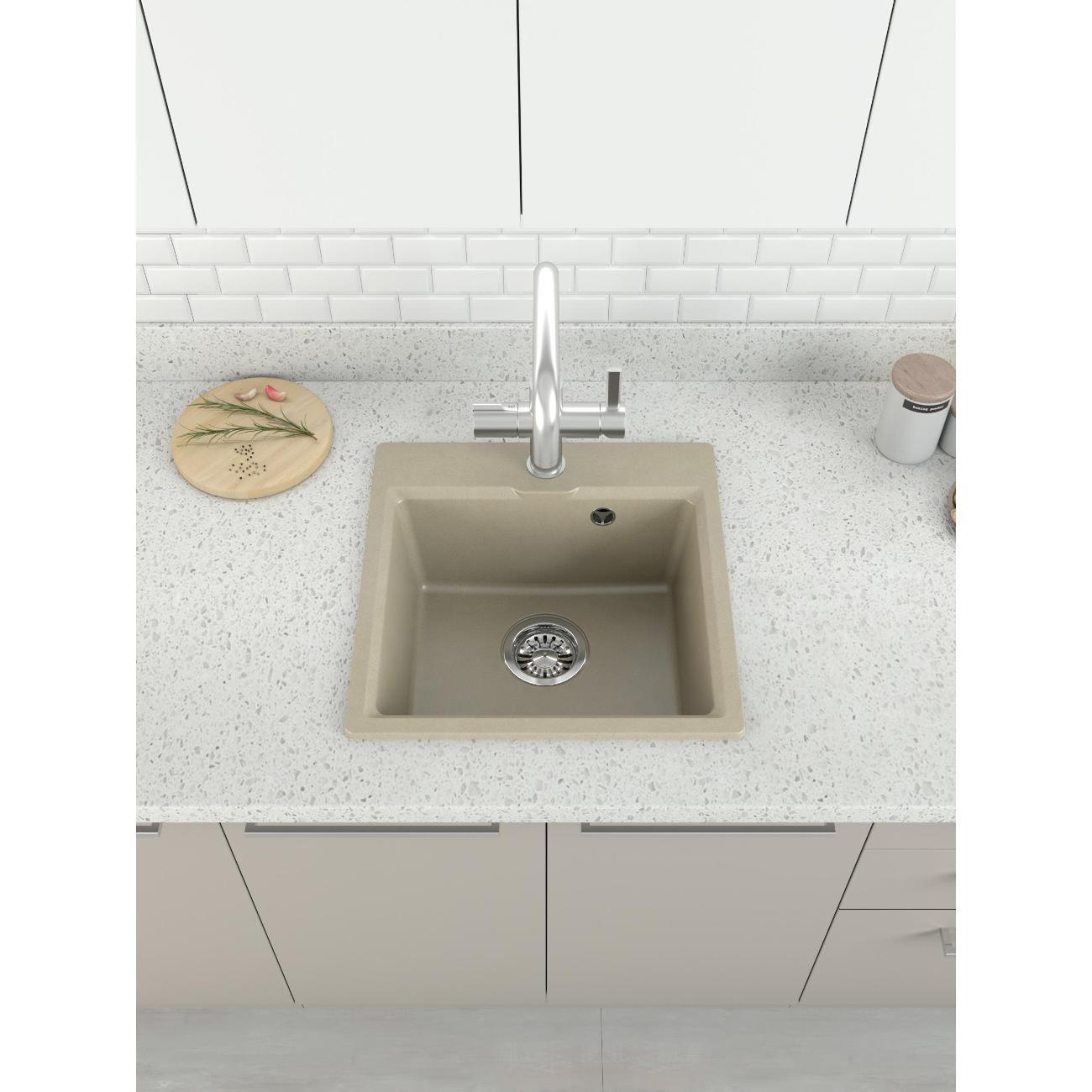 Мойка кухонная Nova 45-45 бежевый