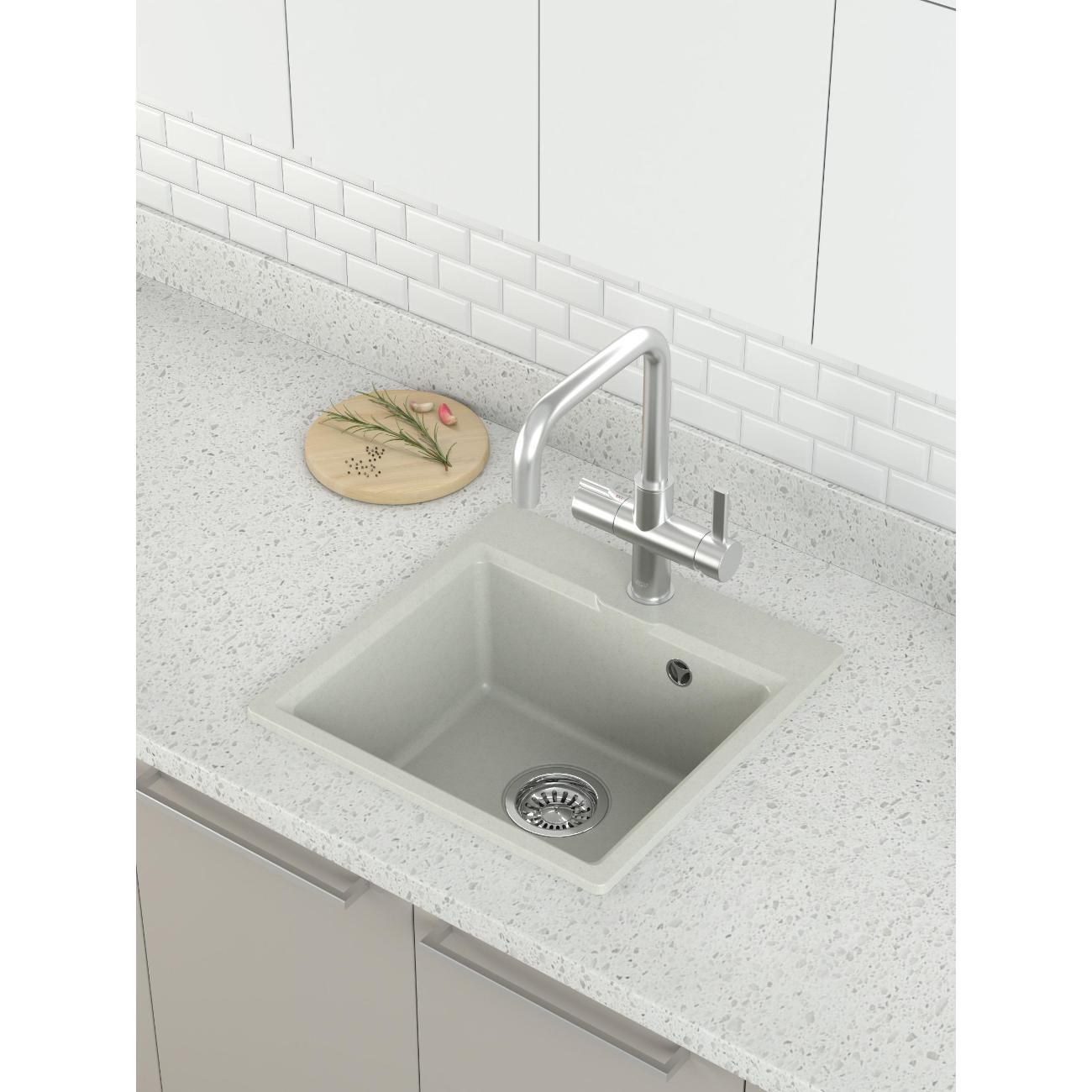 Мойка кухонная Nova 45-45 белый