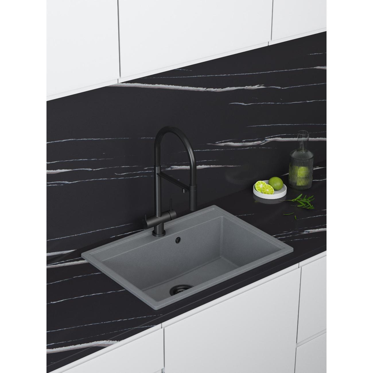 Мойка кухонная Nova 70-50 серый