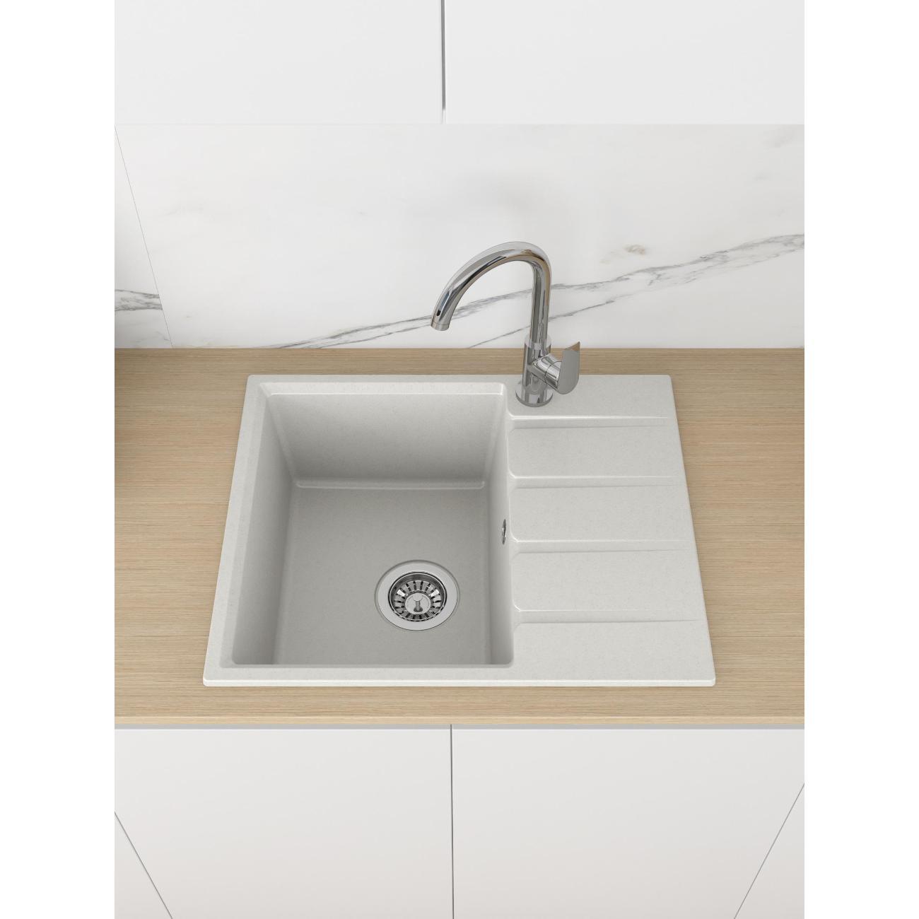 Мойка кухонная Nova ГЕБА белый