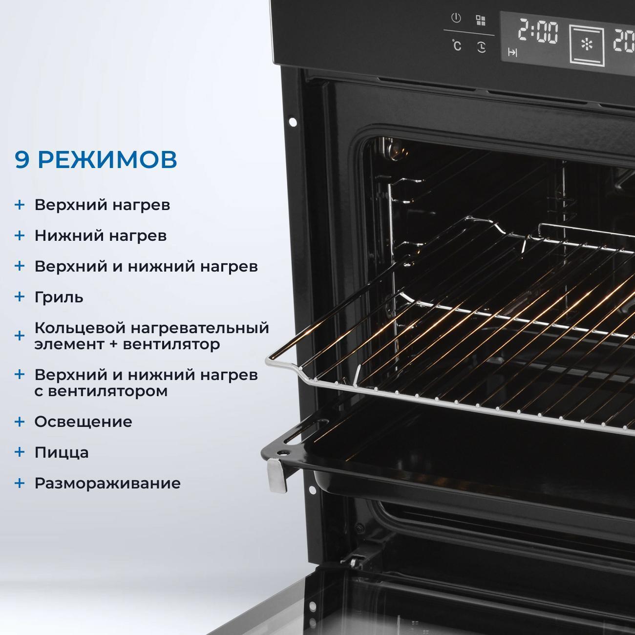 Электрический духовой шкаф ZUGEL ZOE601B