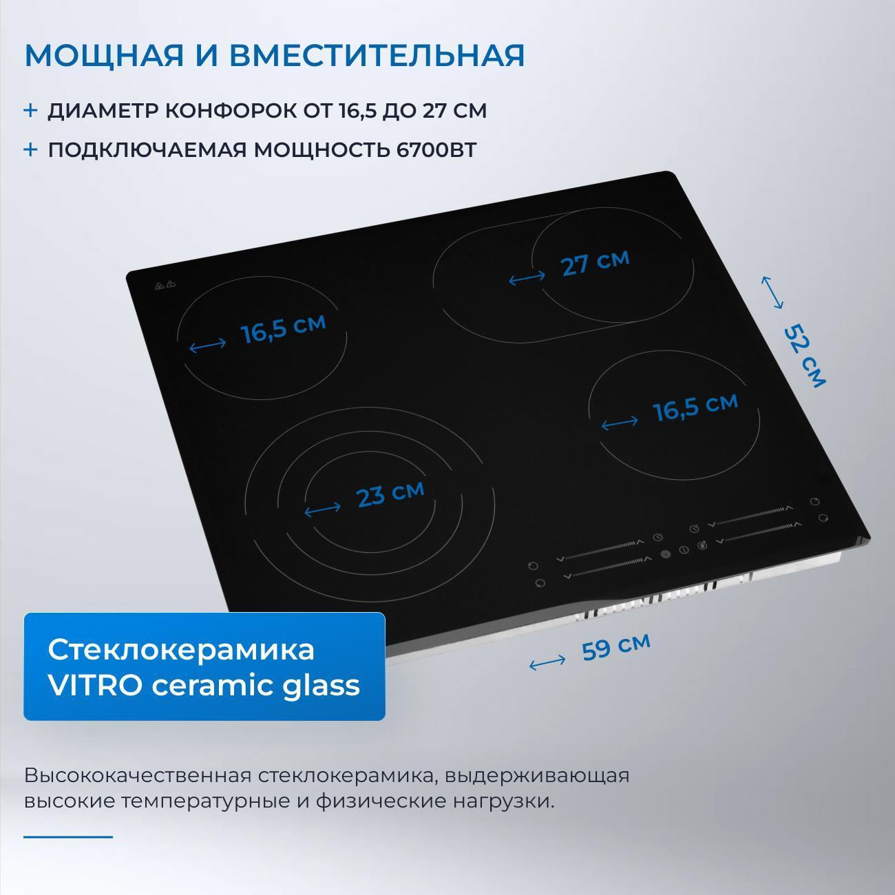 Встраиваемая электрическая панель ZUGEL ZEH603B