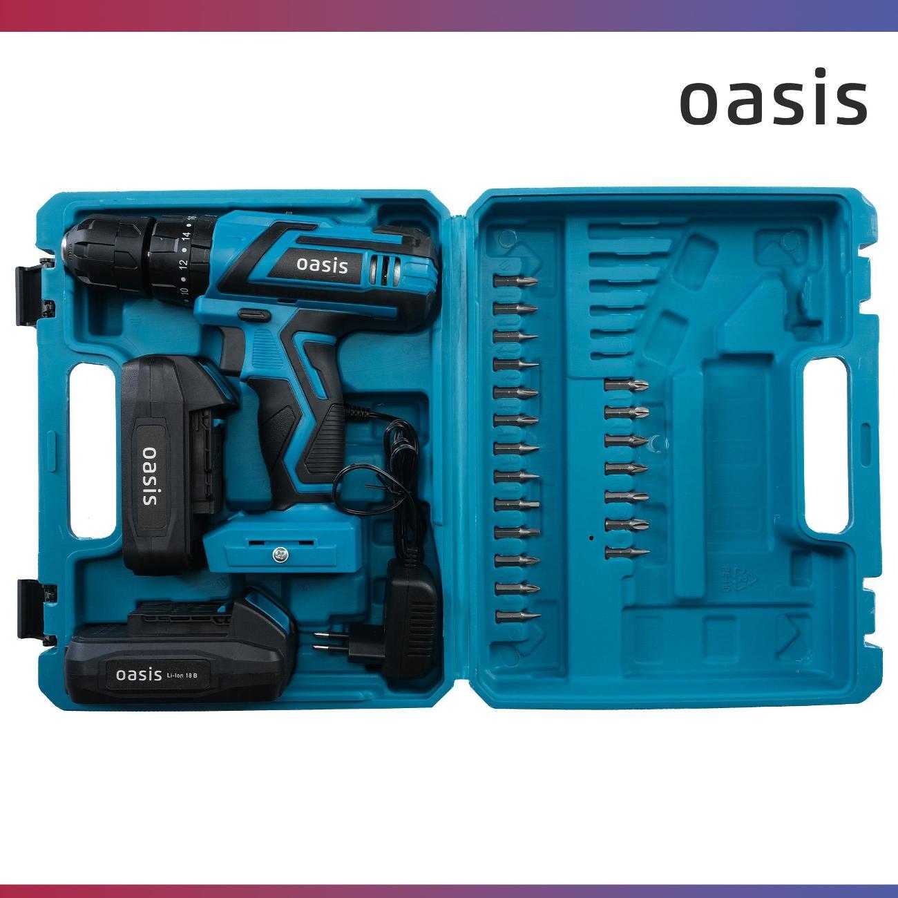 Шуруповерт аккумуляторный Oasis ASU-18S