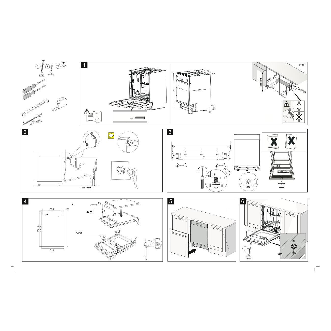Встраиваемая посудомоечная машина Yoshiro YDW-S45B3Y60
