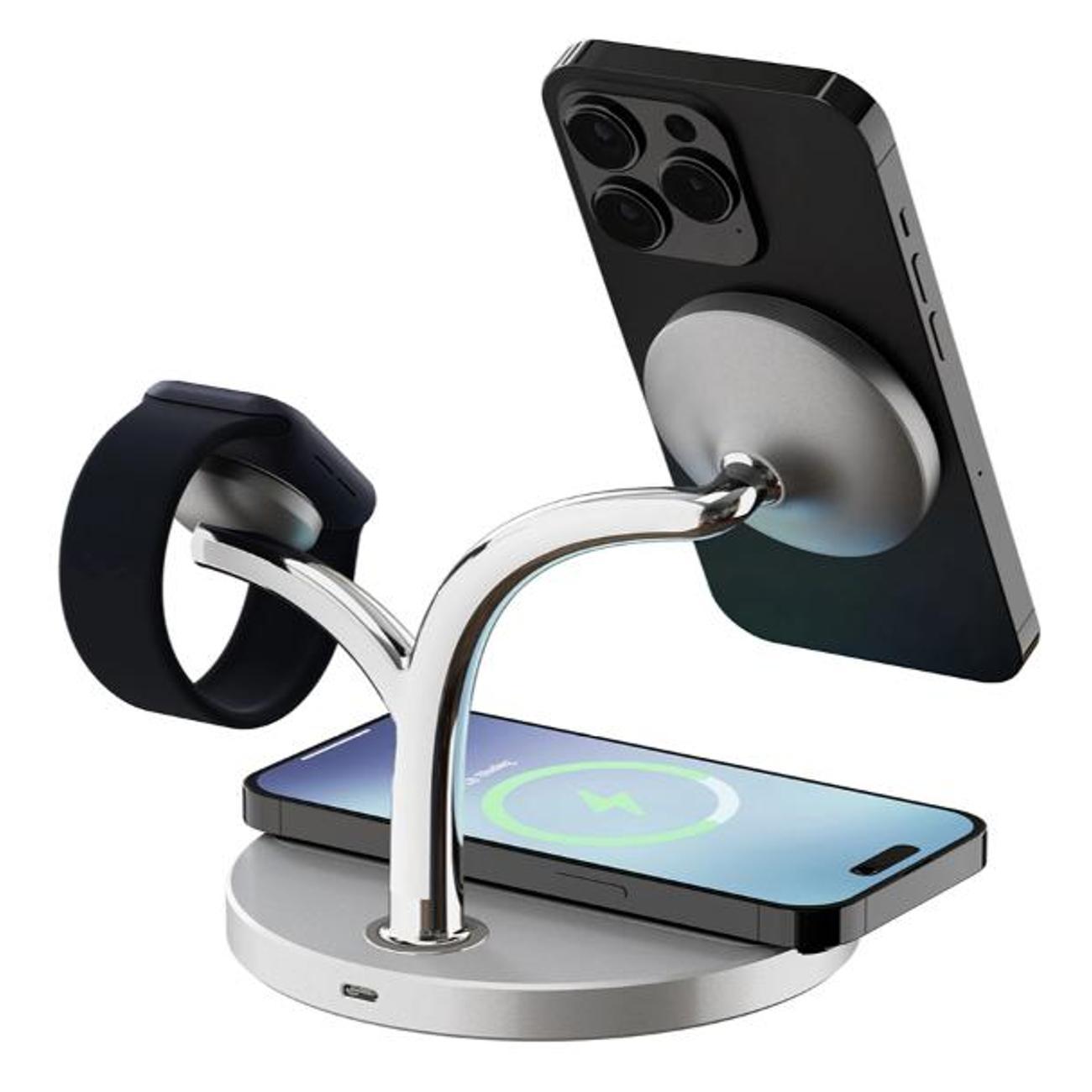 Беспроводное зарядное устройство LYAMBDA MagSafe 3в1 LWI12 White