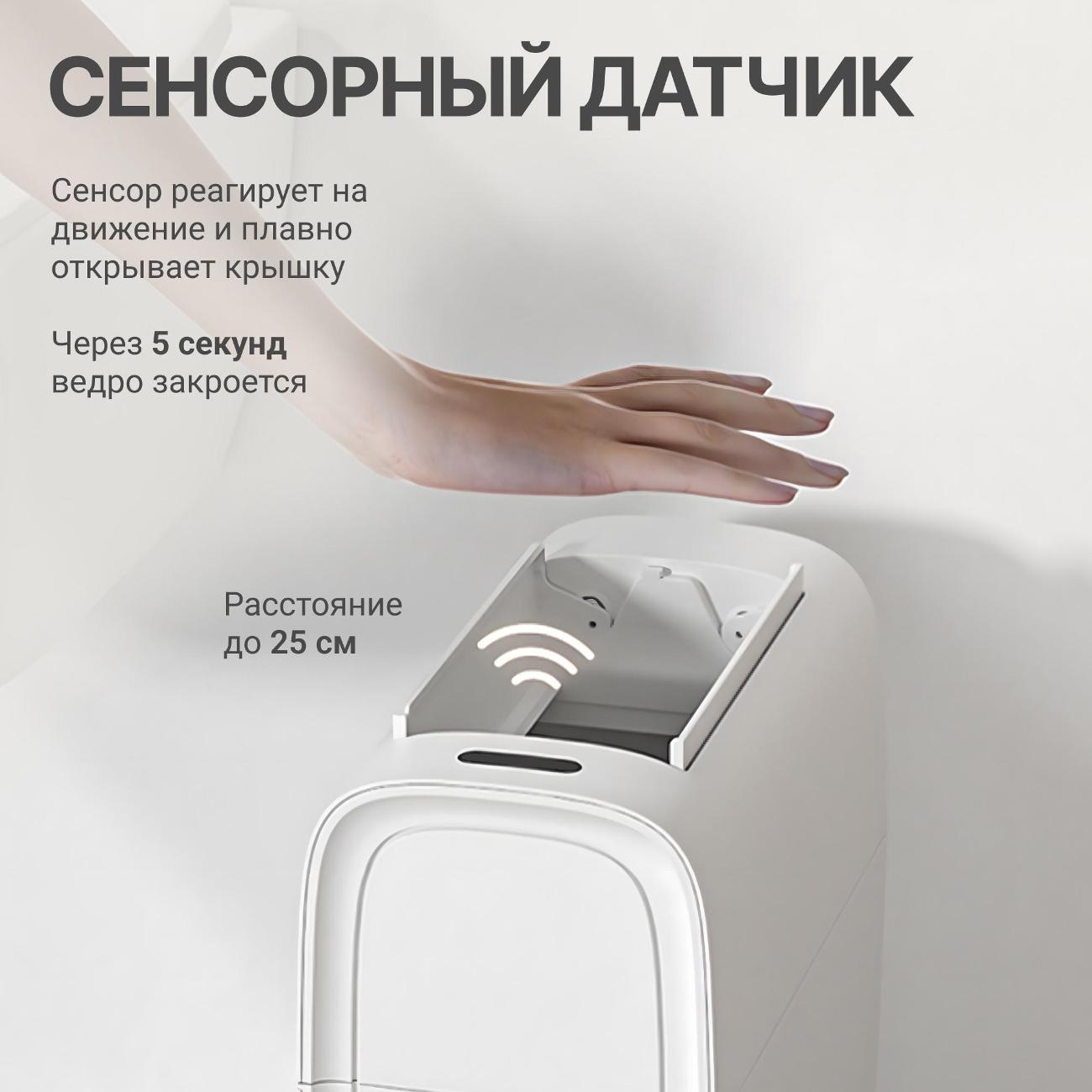 Ведро для мусора Tesler STB-1222 белый