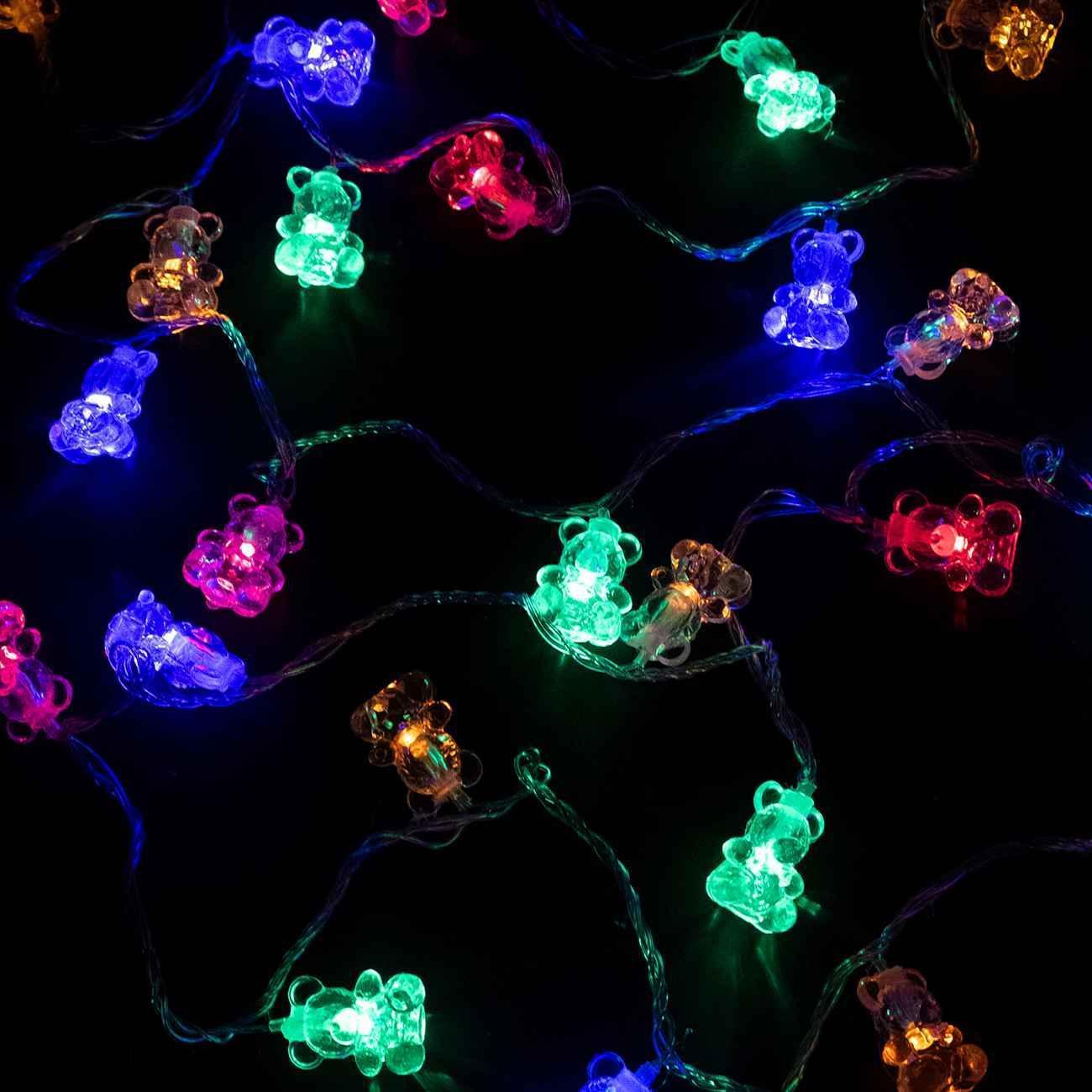 Электрическая гирлянда SHLights Медведи, 30 мульти 3м фото