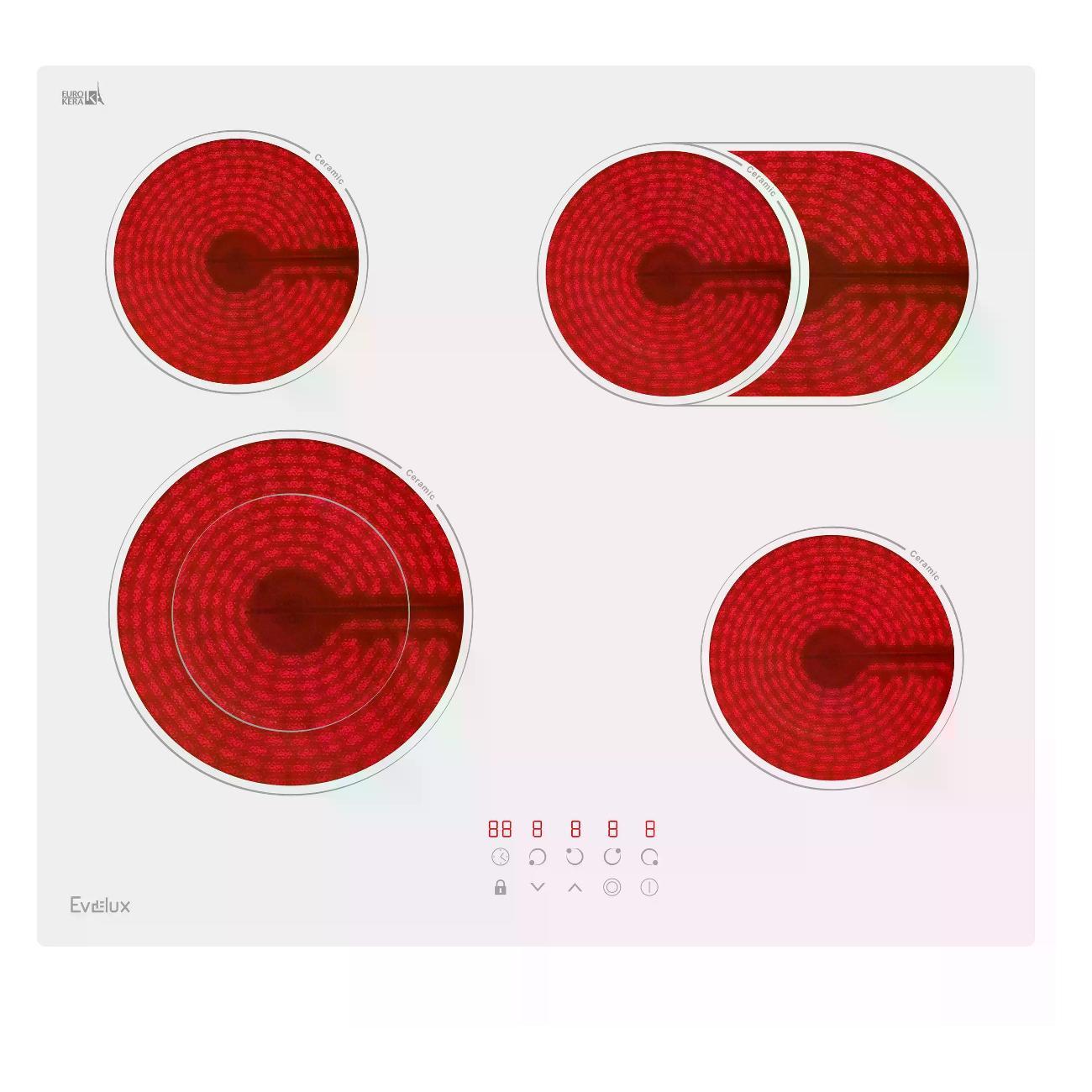 Встраиваемая электрическая плита Evelux HEV 642 W