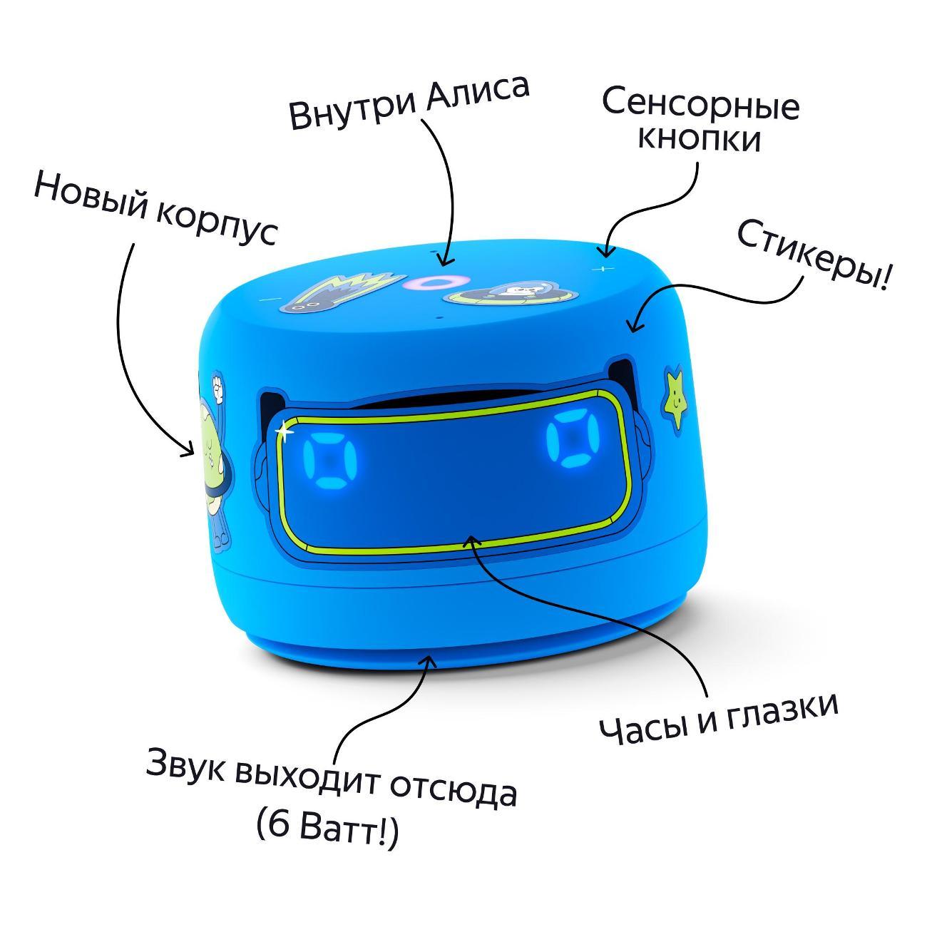 Умная колонка Яндекс Станция Лайт 2 с Алисой на YandexGPT голубая