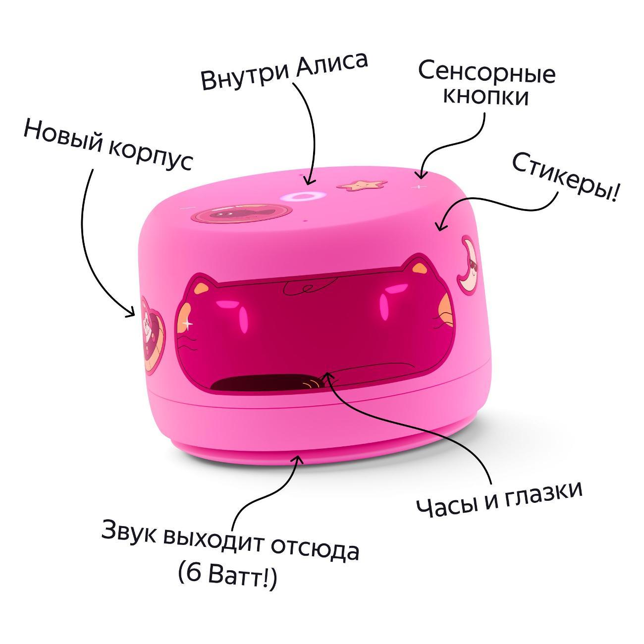 Умная колонка Яндекс Станция Лайт 2 с Алисой на YandexGPT розовая