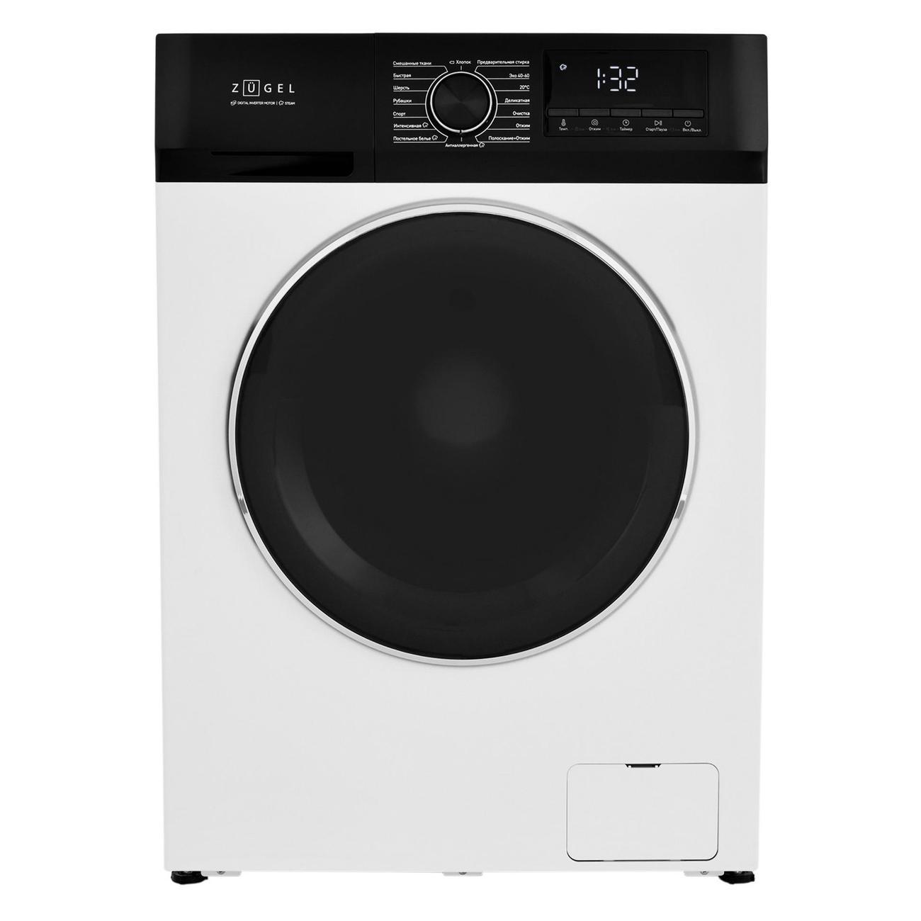 Стиральная машина узкая ZUGEL ZWS8140I Inverter Steam White