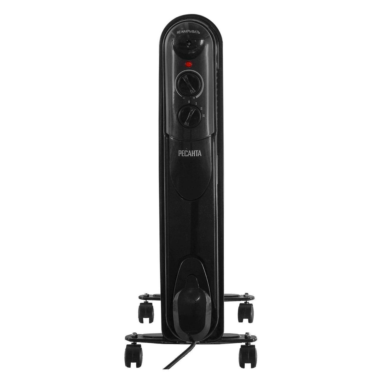 Радиатор масляный Ресанта ОМПТ-7НЧ черный